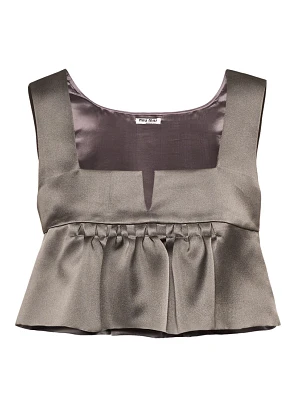 Silk Gabardine Crop Top