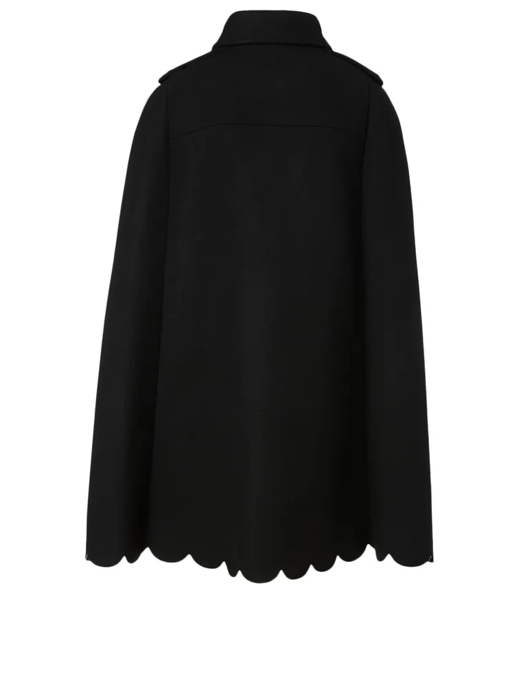 Wool And Cashmere Scallop Cape