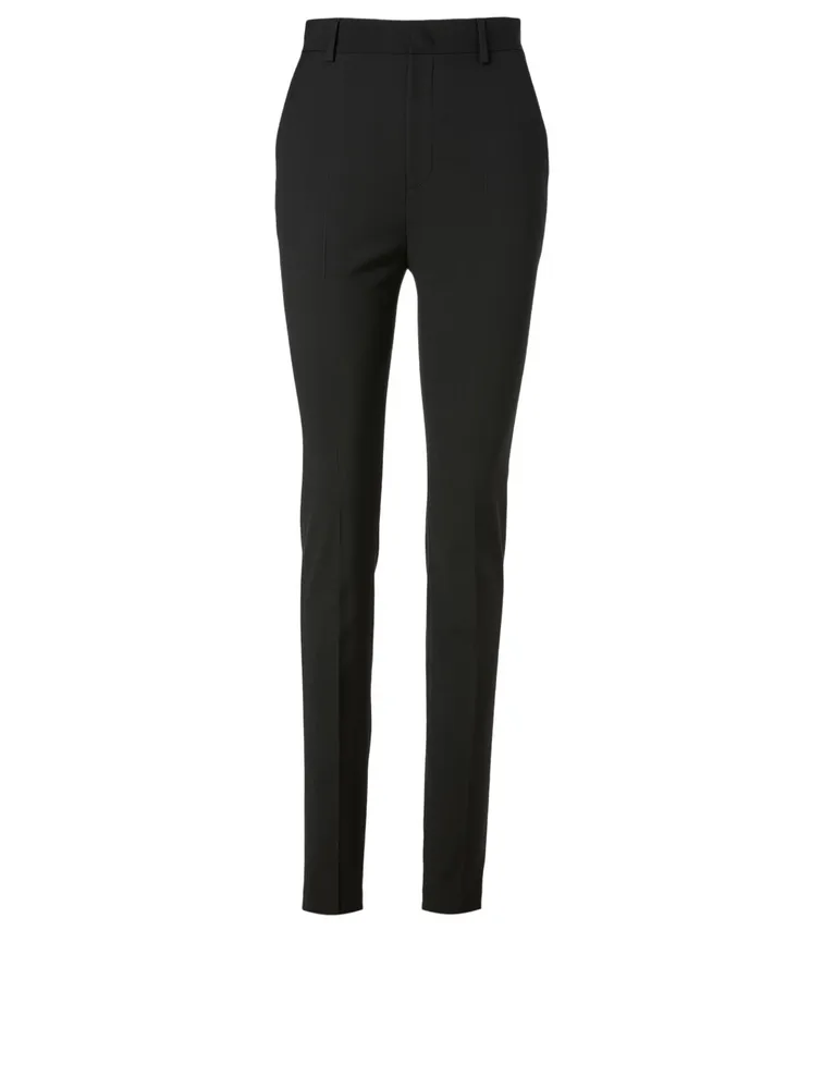 Wool Stretch High-Waisted Pants