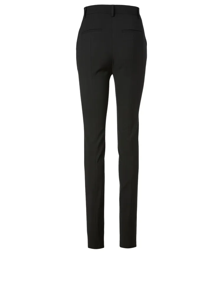 Wool Stretch High-Waisted Pants