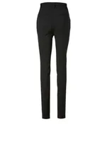 Wool Stretch High-Waisted Pants