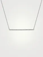 14K Gold Diamond Bar Necklace With Diamonds