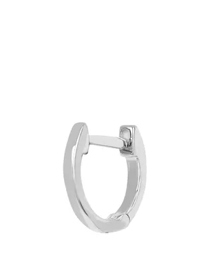 Mini 14K White Gold Huggie Hoop Earring