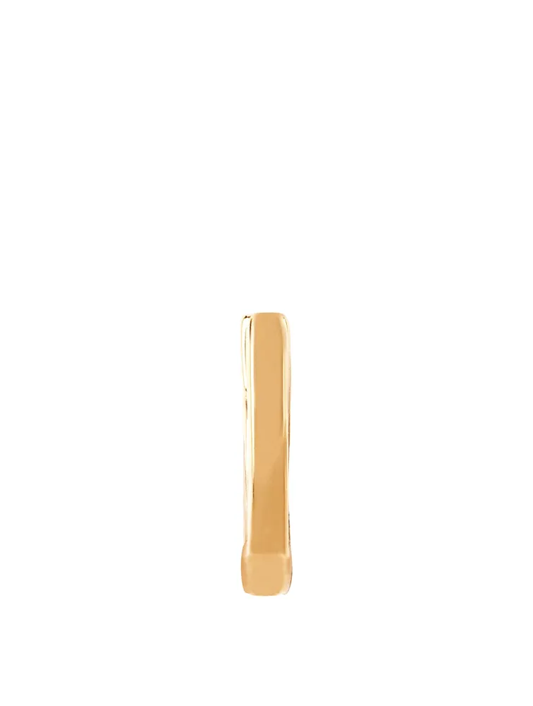 Mini 14K Gold Huggie Hoop Earring