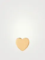 14K Gold Heart Stud Earring