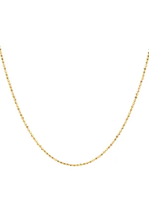 14K Gold Faceted Chain