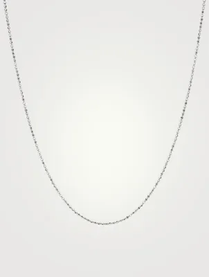 Long 14K Gold Faceted Chain