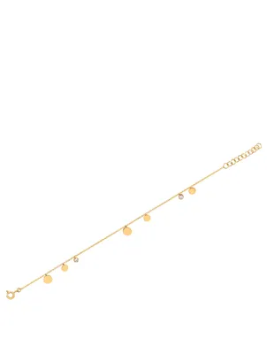 14K Gold Confetti Chain Bracelet With Diamonds