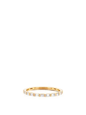 14K Gold Eternity Ring With Diamonds