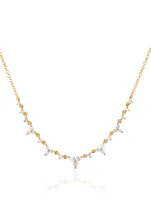 14K Gold Trio Tiara Necklace With Diamonds