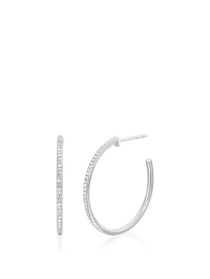 Essential 14K Gold Hoop Earrings With Diamonds