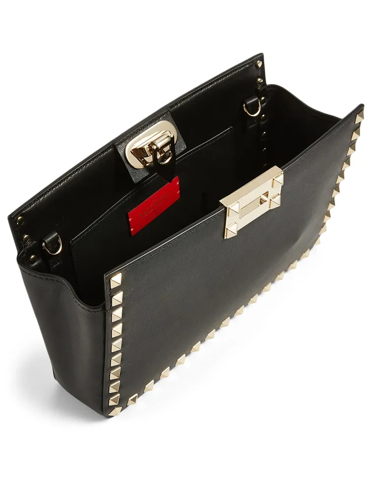 Rockstud Leather Clutch Bag