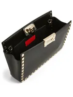 Rockstud Leather Clutch Bag