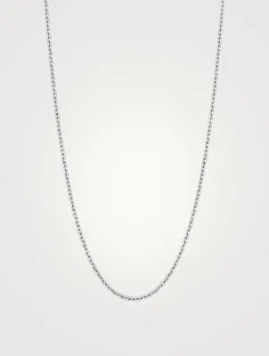 24-Inch 18K White Gold Chain Necklace