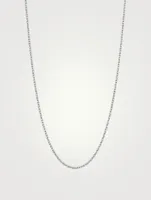 24-Inch 18K White Gold Chain Necklace