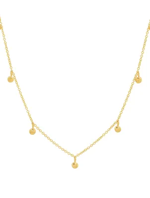 Mini 18K Gold Bezel Necklace