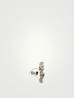 Fireworks 18K White Gold Cluster Earrings With Diamonds