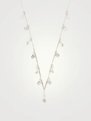 Fireworks 18K White Gold Dangle Necklace With Diamonds