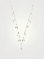 Fireworks 18K White Gold Dangle Necklace With Diamonds