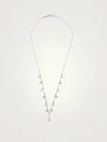 Fireworks 18K White Gold Dangle Necklace With Diamonds