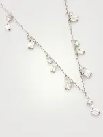 Fireworks 18K White Gold Dangle Necklace With Diamonds