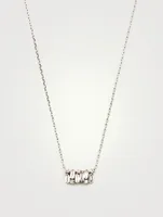 Fireworks 18K White Gold Shimmer Necklace With Diamonds