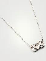 Fireworks 18K White Gold Shimmer Necklace With Diamonds