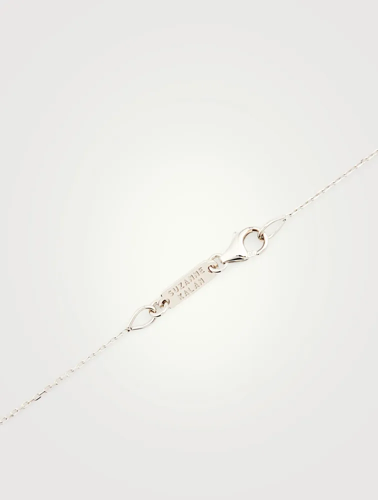 Fireworks 18K White Gold Shimmer Necklace With Diamonds