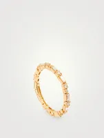 Fireworks 18K Gold Thin Mix Eternity Band With Diamonds