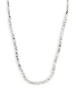 Fireworks 18K White Gold Tennis Necklace With Diamonds