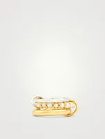 Akoya 18K Gold And Silver Pearl Ring