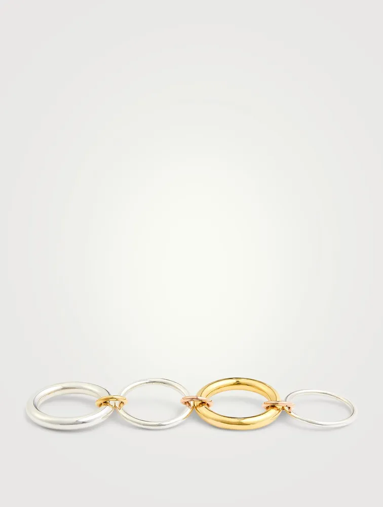 Cici Sterling Silver And 18K Gold Linked Ring