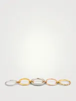 Leo Blanc 18K Gold Stacked Ring With Diamonds