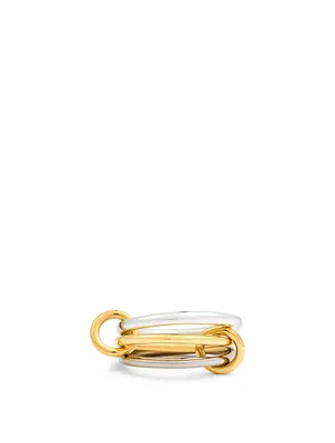 Fauna Sterling Silver And 18K Gold Stacked Ring