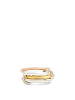 Hyacinth Sterling Silver And 18K Gold Stacked Ring