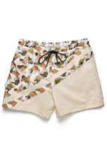 George Swim Trunks Striped Camouflage