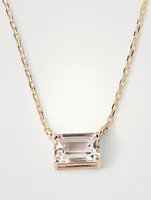 Bloom 14K Gold Pendant Necklace With White Topaz