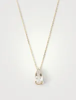 Amalfi 14K Gold Pendant Necklace With White Topaz