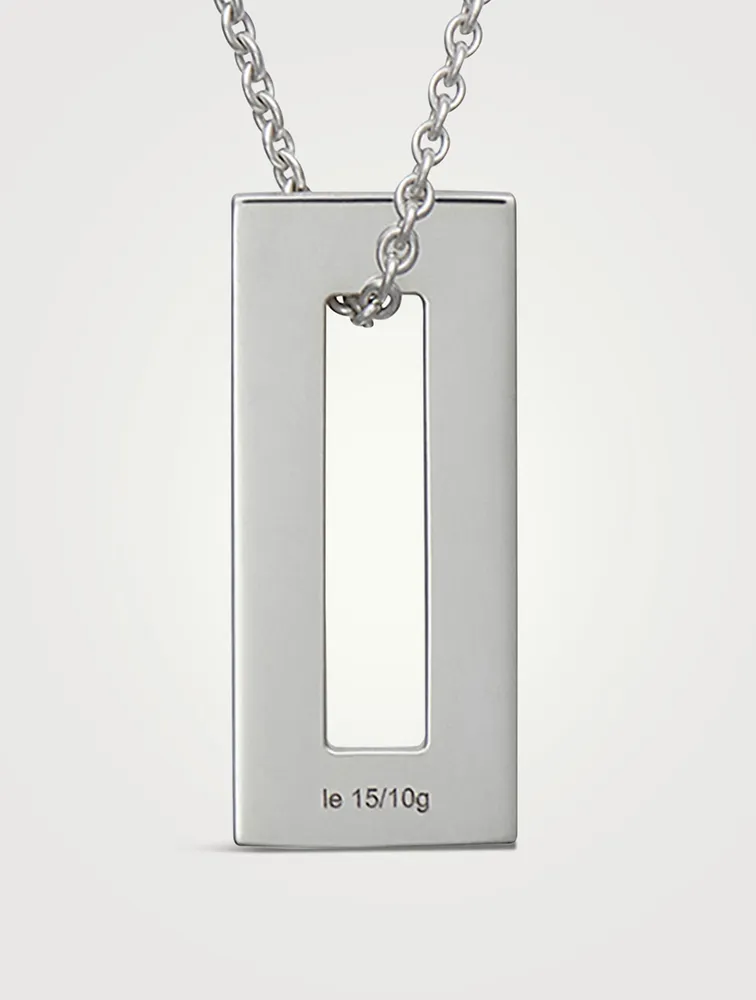 1.5g Brushed And Polished Sterling Silver Necklace