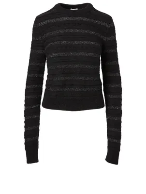 Wool And Mohair Sweater Striped Print