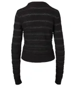 Wool And Mohair Sweater Striped Print