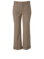 Wool-Blend Pants Check Print