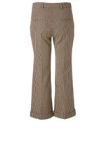 Wool-Blend Pants Check Print