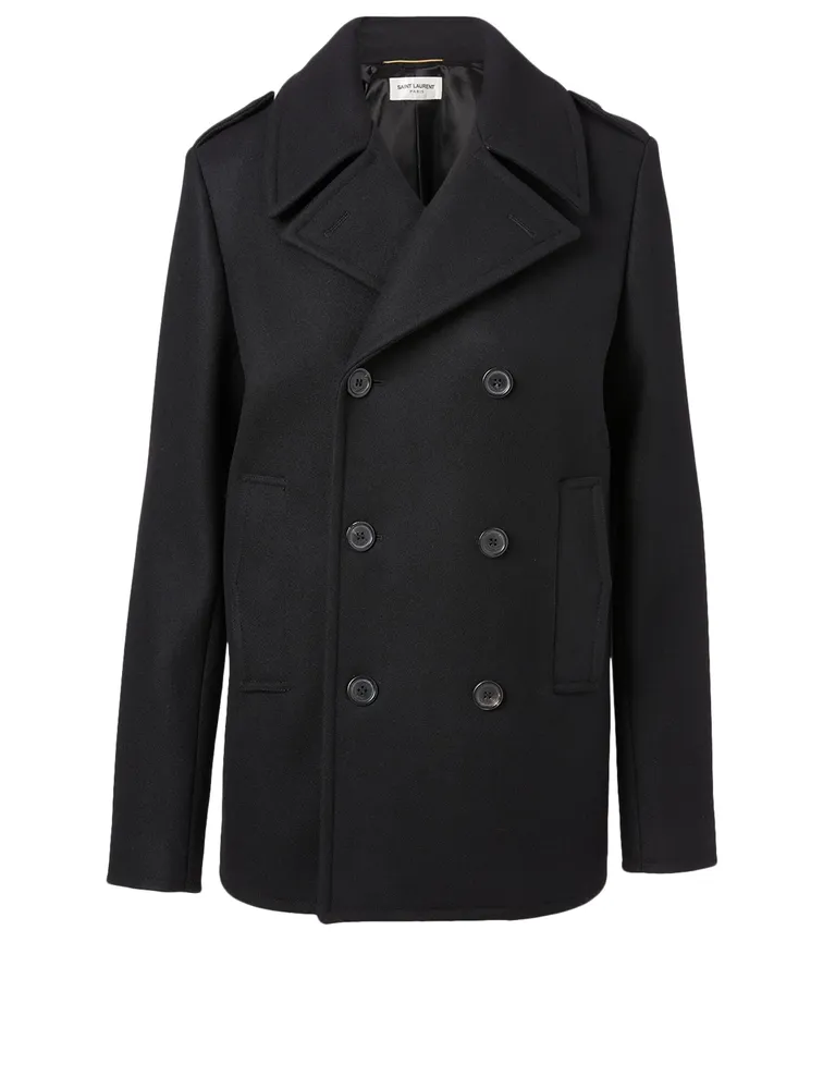 Wool Double-Breasted Peacoat