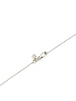 14K Gold Moon And Star Necklace With Diamonds