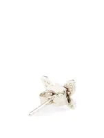 14K White Gold Butterfly Earring With Diamonds