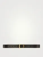 YSL Monogram Buckle Leather Belt