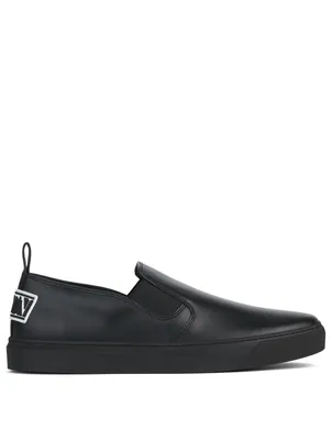 VLTN Leather Slip-On Sneakers
