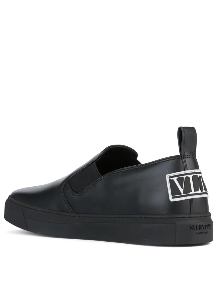 VLTN Leather Slip-On Sneakers