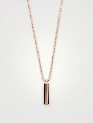 Acies Single 18K Rose Gold Matte Plated Necklace